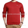 Men's fleece pullover hoodies, long sleeve with checked shoulder panel, customer logo & designsNew